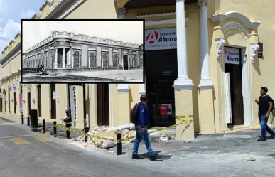 Histórico edificio de Mérida resulta dañado tras un accidente