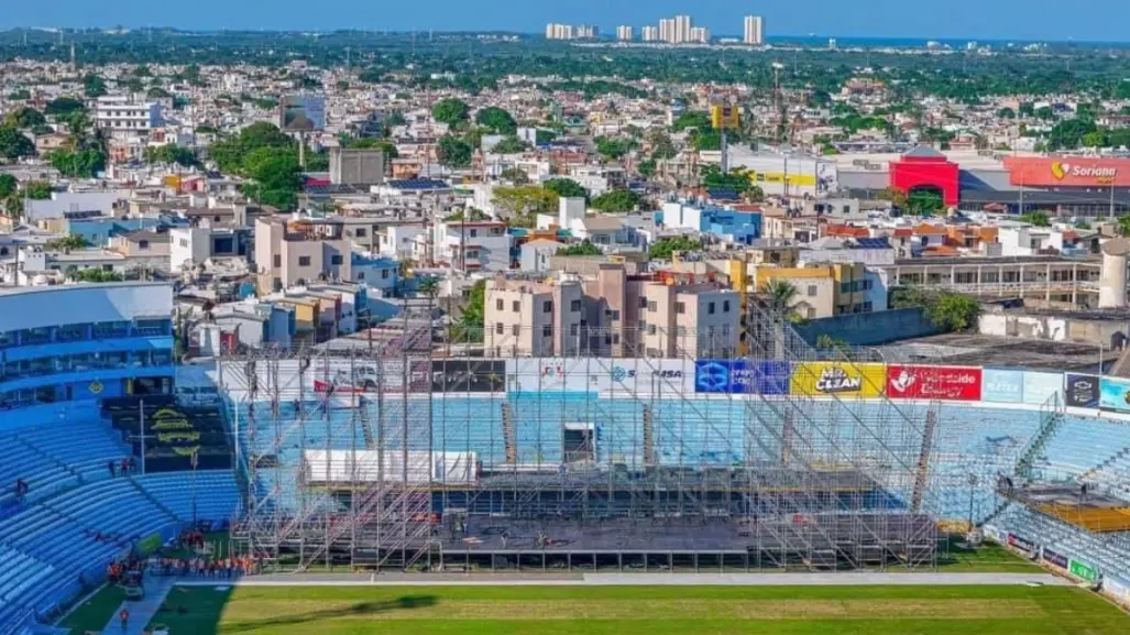 Así luce el Estadio Tamaulipas a días del concierto de Luis Miguel en Tampico