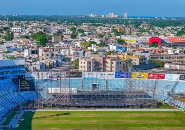 Así luce el Estadio Tamaulipas a días del concierto de Luis Miguel en Tampico