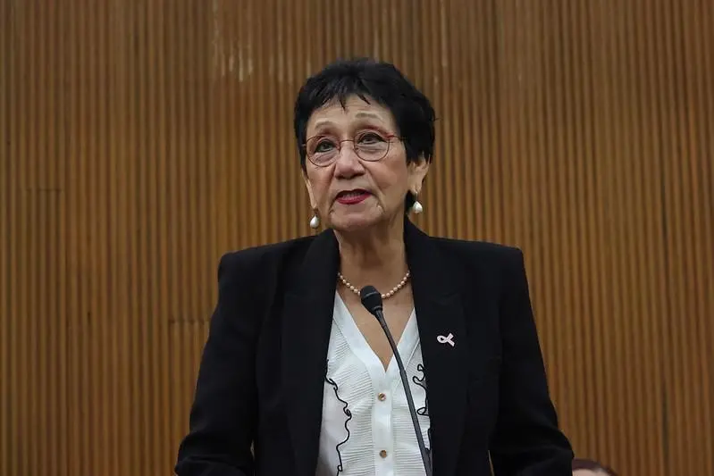 Guadalupe Lupita Rodríguez en el Congreso de Nuevo León. Foto: Armando Galicia.