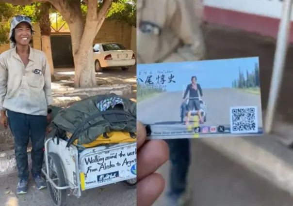 Joven japonés que recorre América a pie llega a Baja California Sur