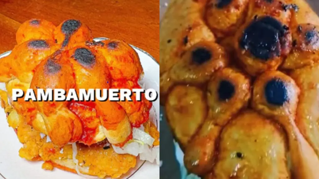 ¿Pambamuerto? Así es el nuevo invento de un pambazo en forma de pan de muerto