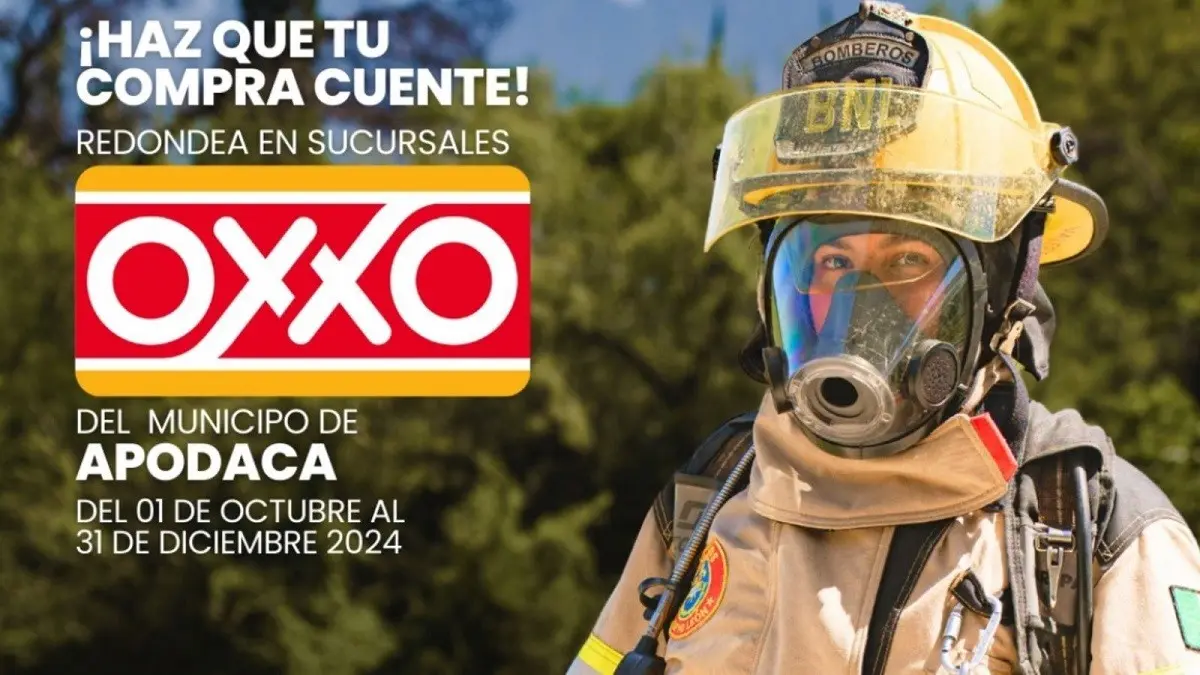 Redondeo OXXO a beneficio de Bomberos de Nuevo León. Foto: @bomberosnl en Instagram.