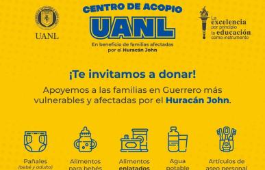 UANL convoca a comunidad estudiantil para apoyar a afectados por huracán John