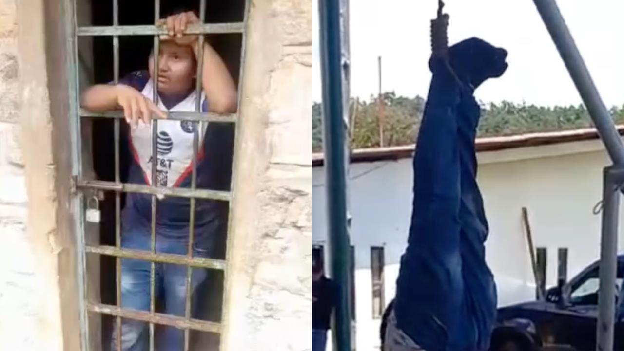 El retenido es también identificado por los pobladores como ladrón en el vecino municipio de Teopisca. Foto: Screenshot de video.