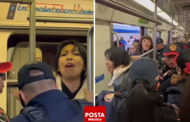 VIDEO: Cuentista del Metro es desalojada y provoca caos; pasajeros la defienden