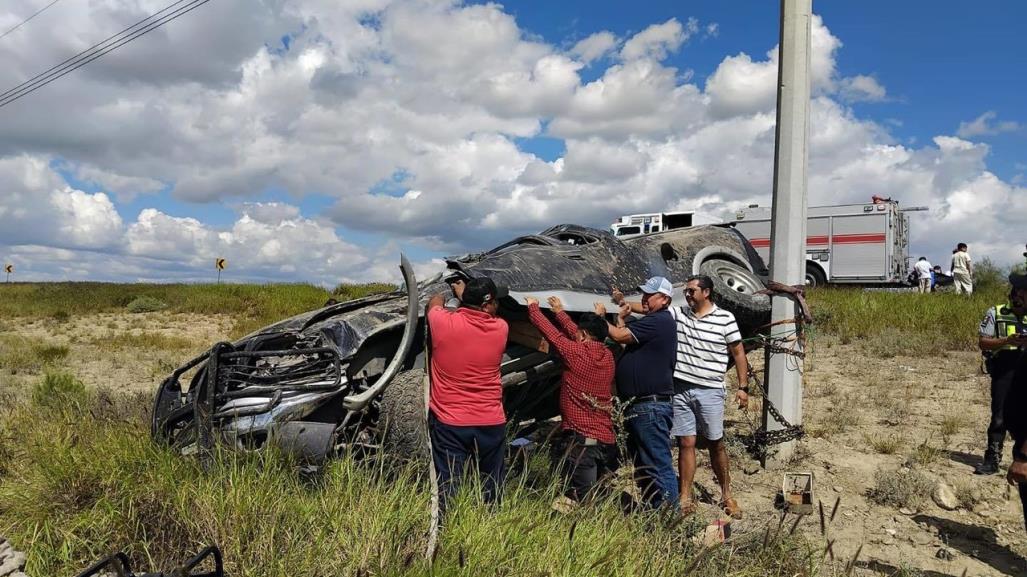 Grave accidente en carretera 57: volcadura cerca de Saltillo