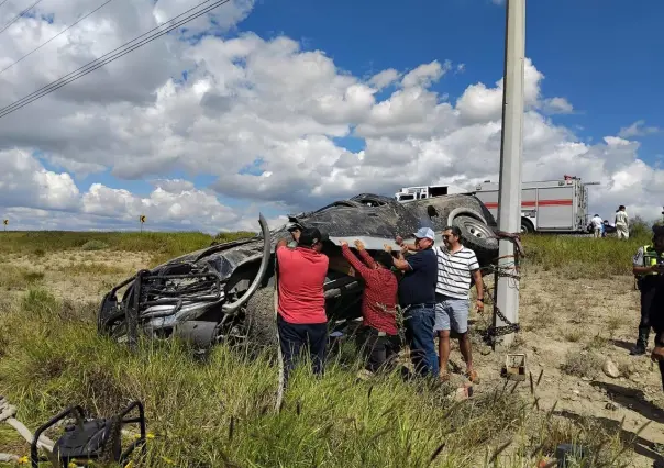 Grave accidente en carretera 57: volcadura cerca de Saltillo