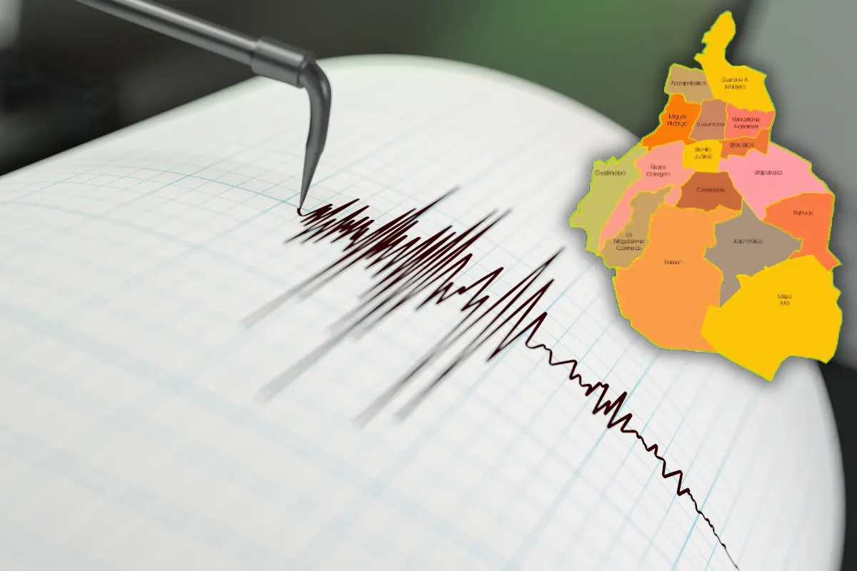 Registro de microsismo, mapa de la CDMX. Foto: Mexico City/Canva
