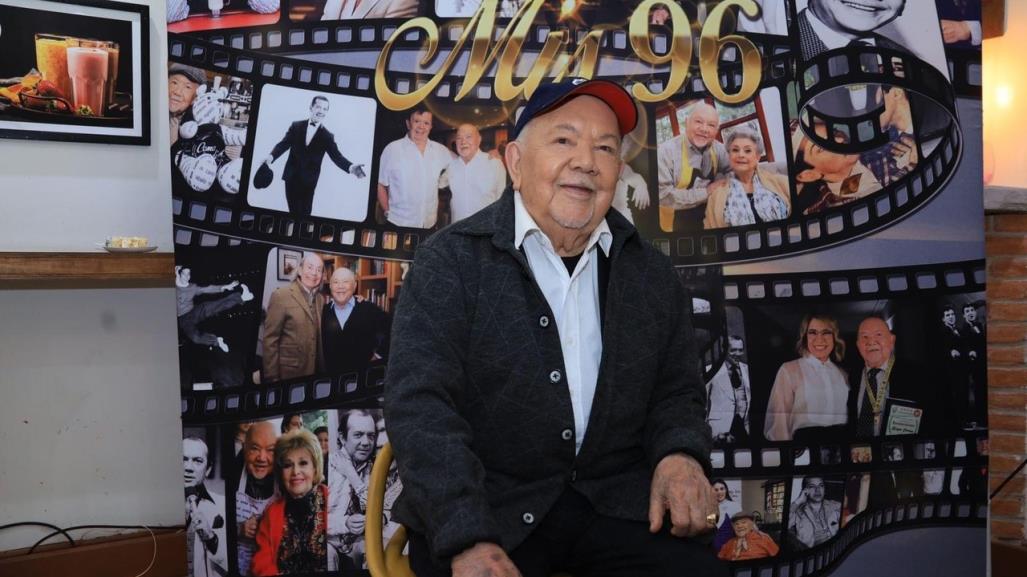 Sergio Corona; el actor celebró sus 96 años de vida