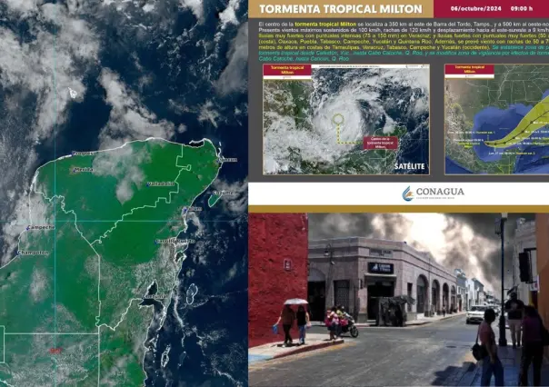 Tormenta tropical Milton causará fuertes lluvias en Mérida