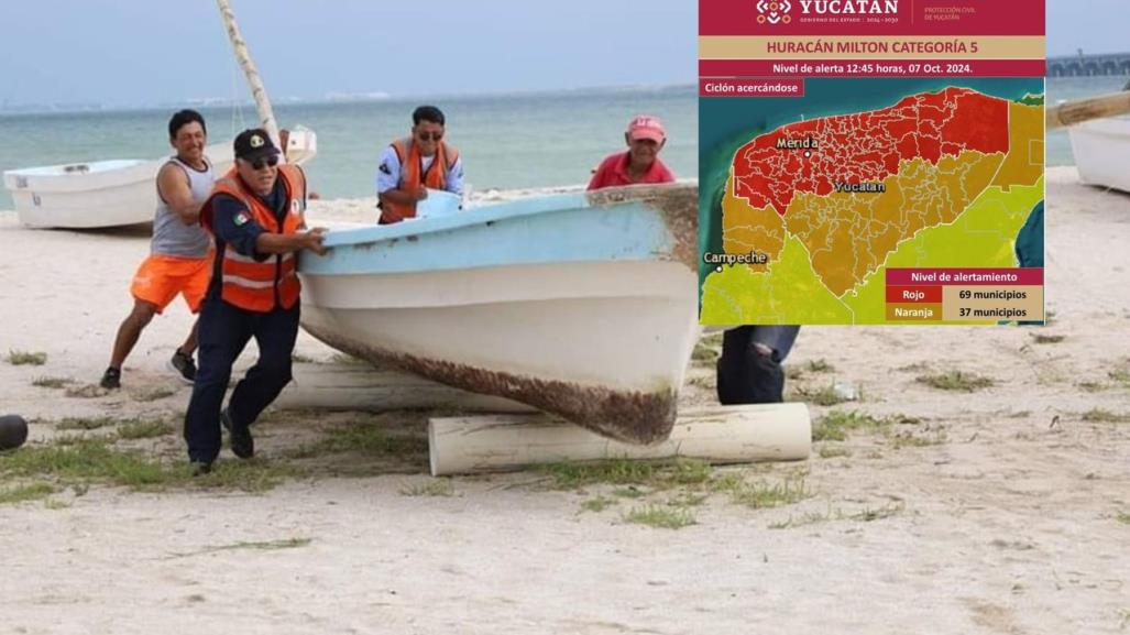 Gobierno del Estado activa  la Alerta Roja para Yucatán por el huracán Milton