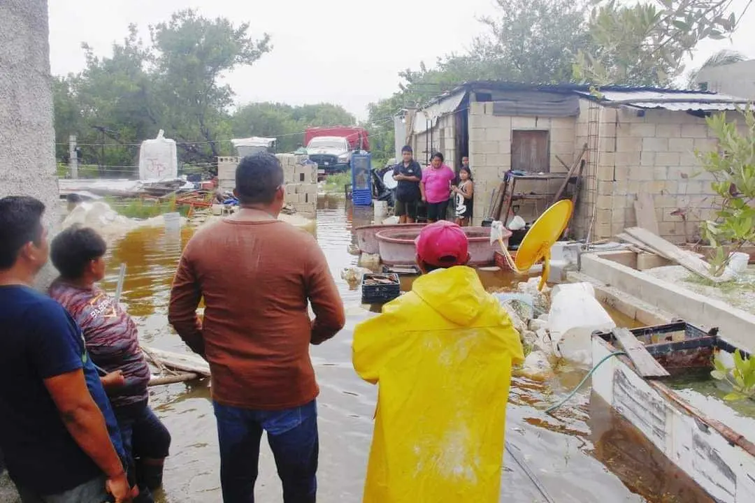 Celestún ya está experimentando zonas de inundación. Foto: Diario Penínsular