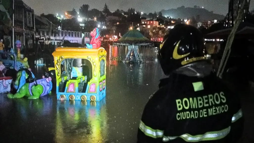 Feria del Mole inundada por intensas lluvias en Milpa Alta y Xochimilco