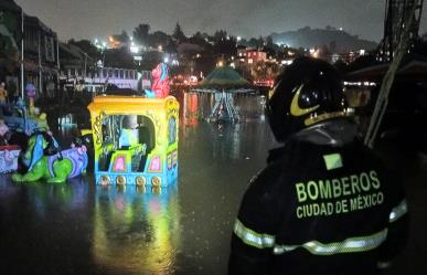 Feria del Mole inundada por intensas lluvias en Milpa Alta y Xochimilco