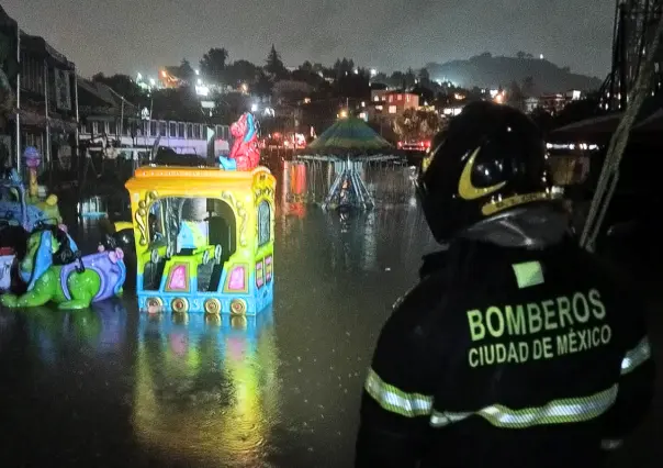 Feria del Mole inundada por intensas lluvias en Milpa Alta y Xochimilco