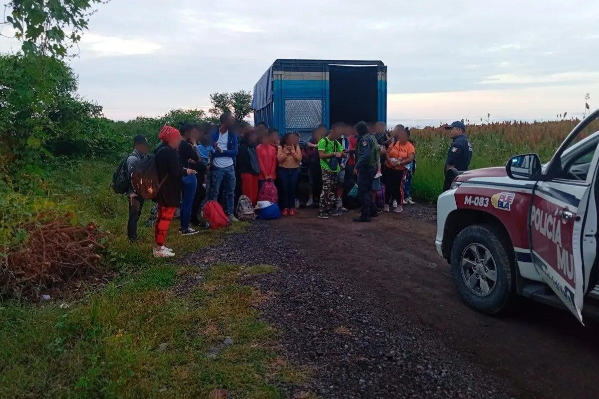 Los migrantes fueron rescatados por las autoridades de Morelos Foto: X(Twitter) @GobiernoMorelos