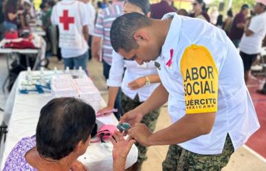 Ejército Mexicano y Guardia Nacional ofrecieron servicios de salud en La Ribera