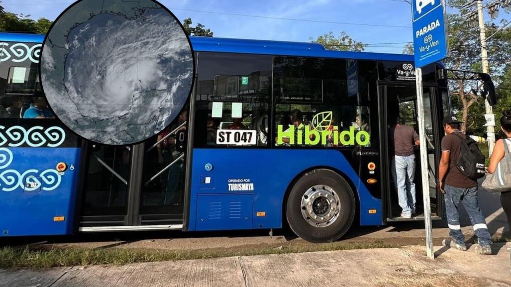 Suspenden servicio de transporte en Tizimín por los efectos del huracán Milton