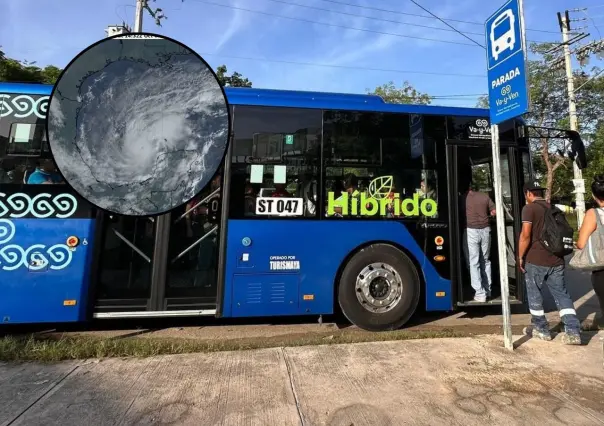 Suspenden servicio de transporte en Tizimín por los efectos del huracán Milton