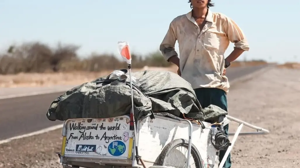 Joven japonés que recorre América está por llegará a La Paz