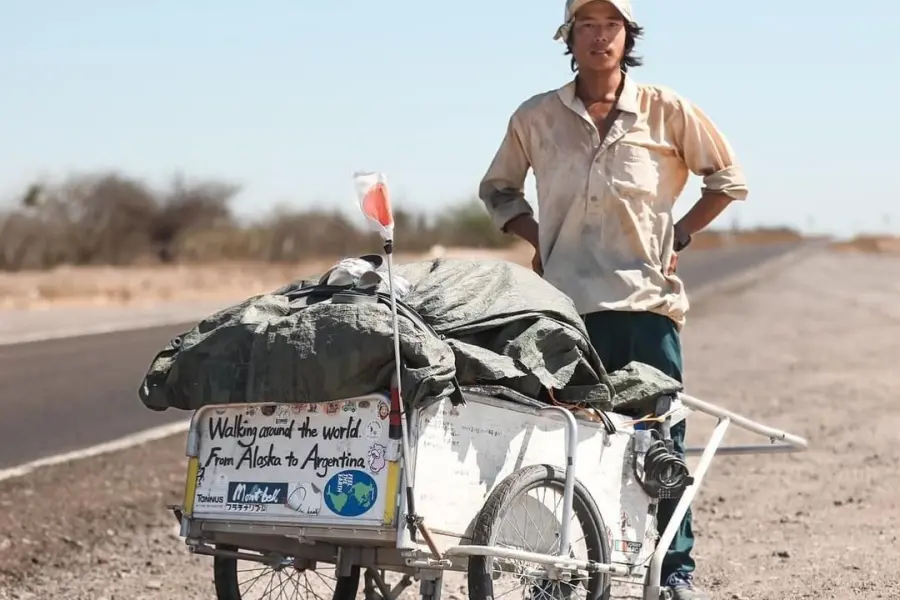 Joven japonés que recorre América está por llegará a La Paz