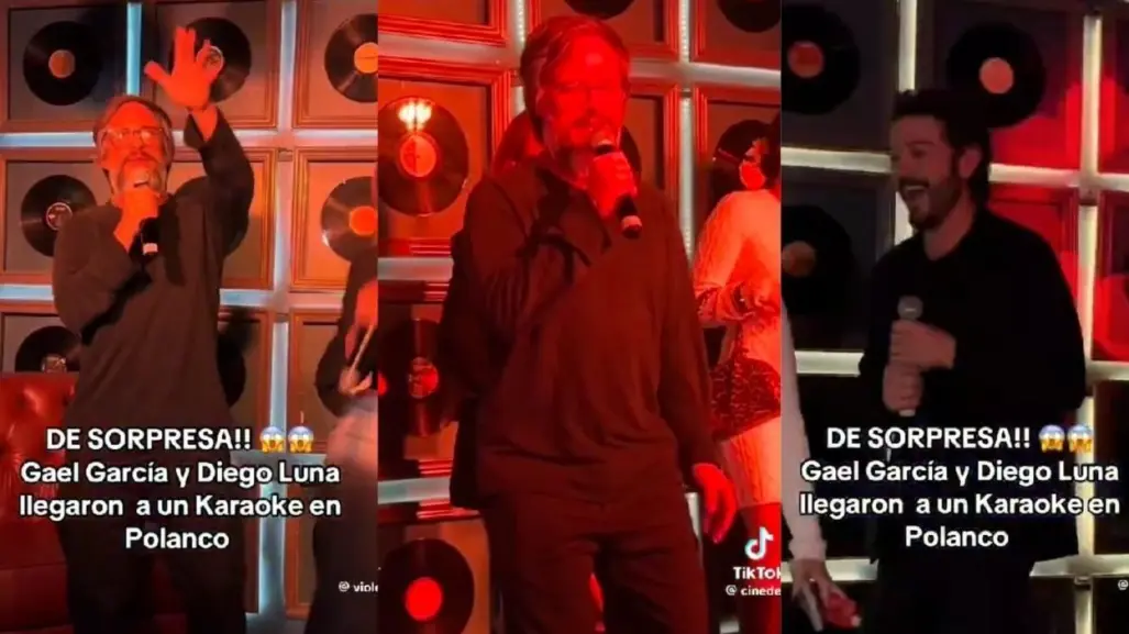 Gael García y Diego Luna sorprenden a sus fans en un karaoke de Polanco (VIDEO)