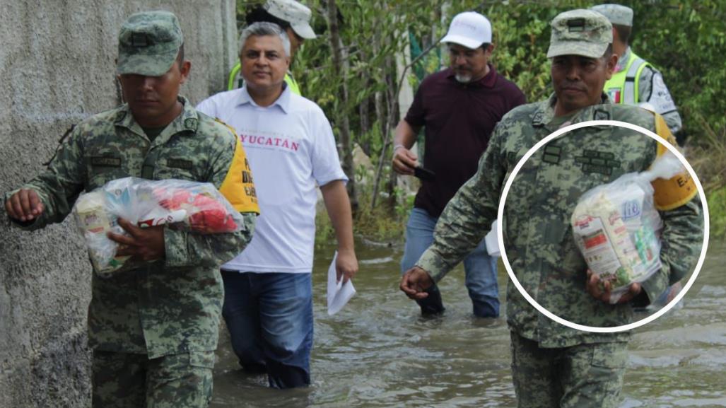 SEDENA entrega despensas en municipios costeros afectados por huracán Milton