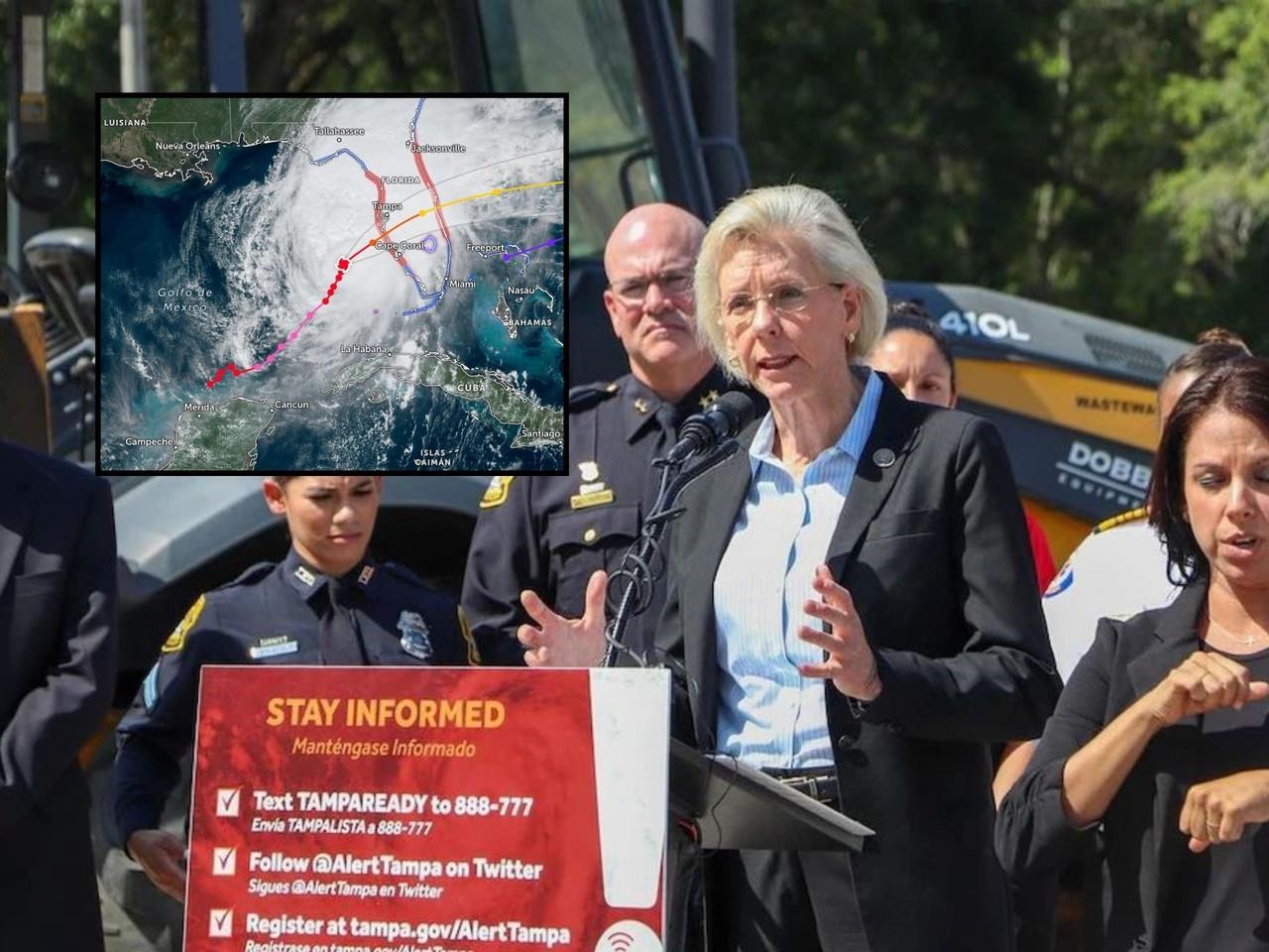 La alcaldesa de Tampa Bay, Jane Castor, informó sobre las medidas de protección que se han tomado por la legada del huracán “Milton” a la zona.- Foto ilustrativa