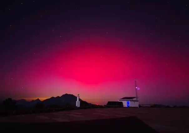 Así se ven las auroras boreales en Nuevo León desde el Observatorio Astronómico