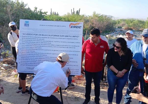 CROC Los Cabos firma acuerdo   Por un BCS 100 %  Limpio