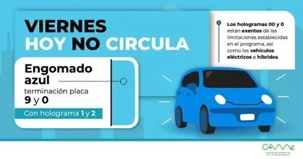 Checa el ´Hoy no circula del viernes 11 de octubre y evita multas