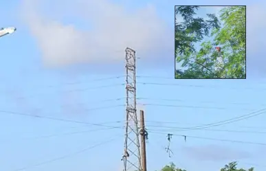 Sujeto se sube a una torre de la CFE en Kanasín para acabar con su vida