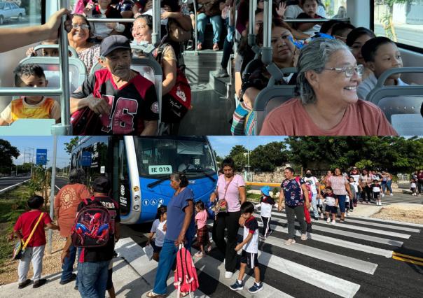 Ie-tram de La Plancha al Cetram Umán; vecinos conocen los beneficios de la ruta