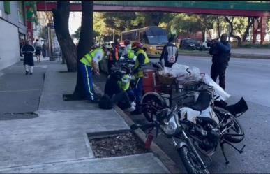 Cafetero en triciclo circula por centrales de Circuito Interior y es atropellado