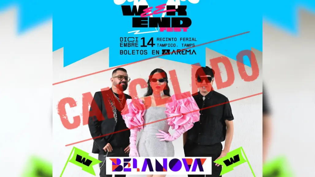 Belanova se deslinda de participar en el Weekend Fest 2024 en Tampico