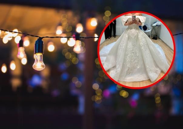 Le roban vestido de novia en Lincoln; su boda es en 7 días