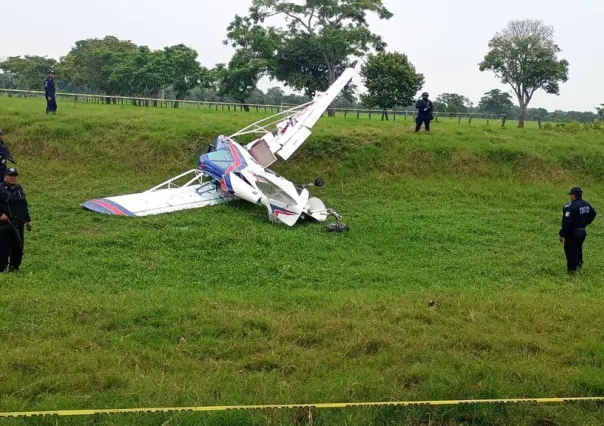 Avioneta de fumigación se desploma en Villahermosa, Tabasco