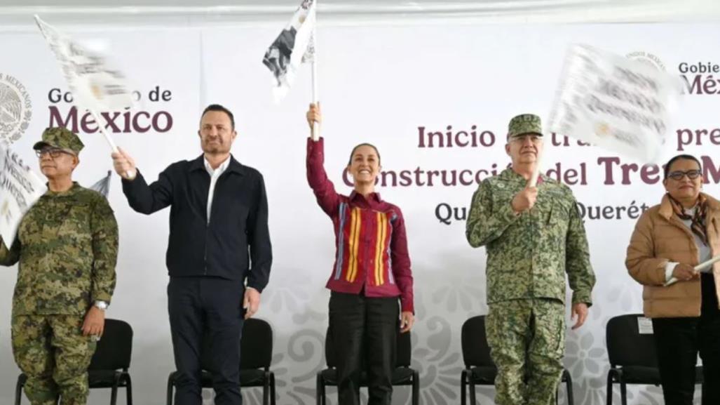 Claudia Sheinbaum da banderazo al proyecto del tren México - Querétaro