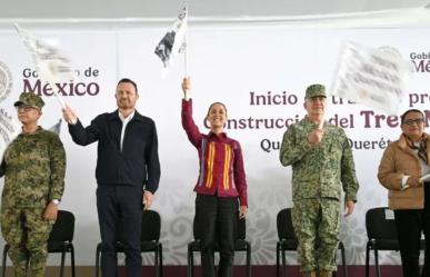 Claudia Sheinbaum da banderazo al proyecto del tren México - Querétaro