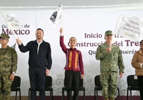 Claudia Sheinbaum da banderazo al proyecto del tren México - Querétaro