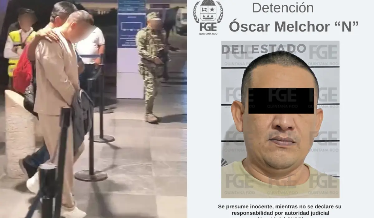 Detienen a Óscar Melchor N en Saltillo, Coahuila/Foto: Fiscalía General del Estado de Quintana Roo