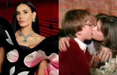 Reviven video de Demi Moore besando a un adolescente de 14 años