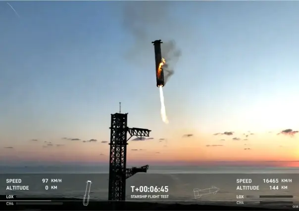 Starship de SpaceX hace historia con su primer aterrizaje controlado