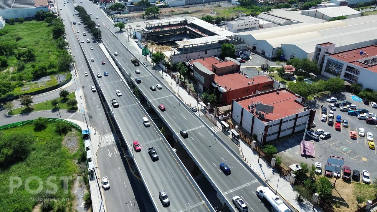 Vista áerea del paso a desnivel. Foto: POSTA MX.