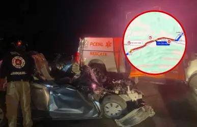 Accidente mortal en la carretera Saltillo-Monterrey deja tres muertos 