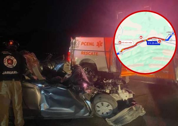 Accidente mortal en la carretera Saltillo-Monterrey deja tres muertos 