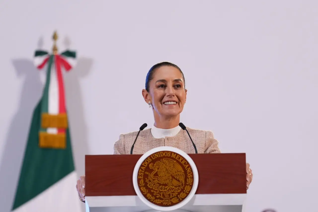 Presidenta de México, Claudia Sheinbaum en su conferencia de prensa. Foto: Gobierno de México.