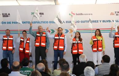 Manolo Jiménez arranca rehabilitación de bulevares en Saltillo