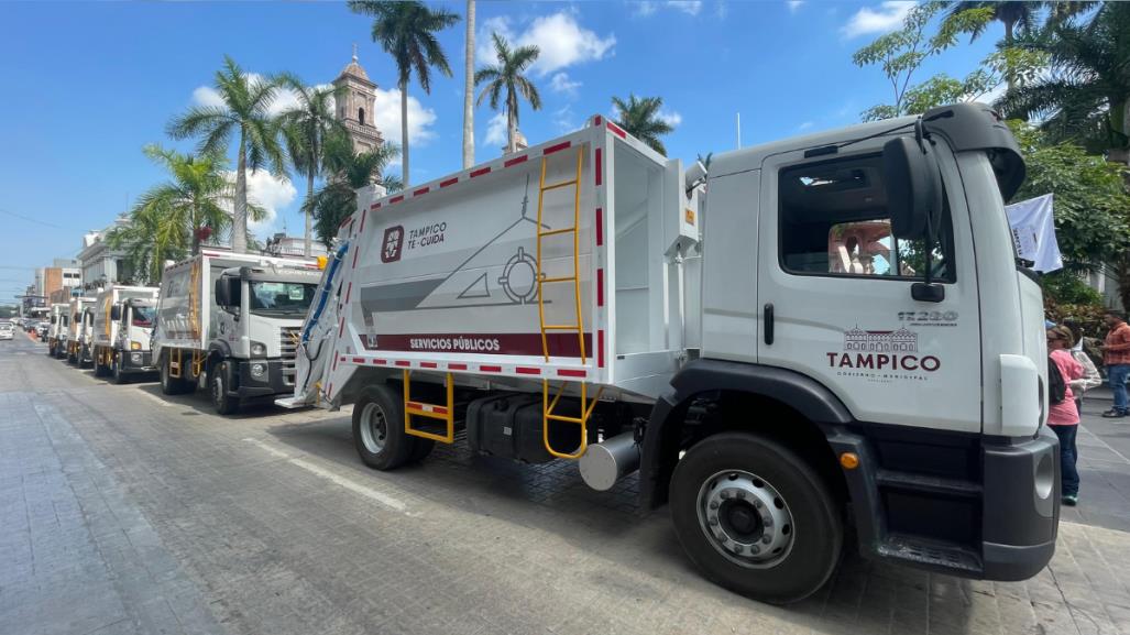 Tampico estrena una moderna flotilla de camiones recolectores de basura